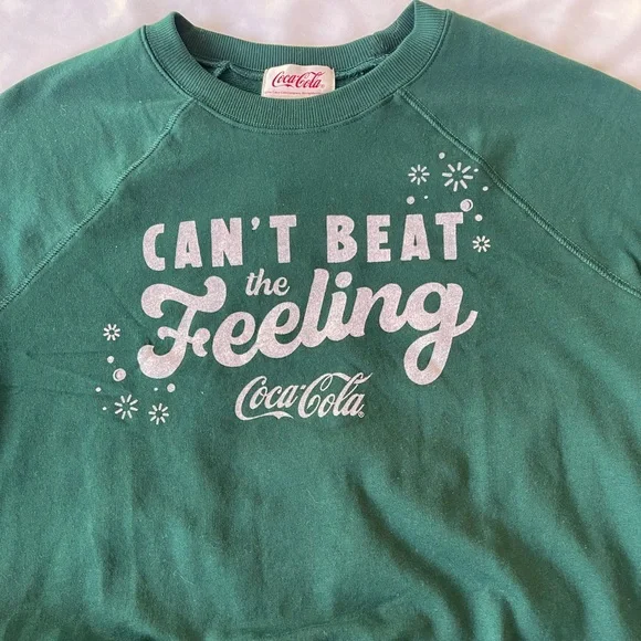 Wildfox X Coca-Cola Can't Beat the Feeling Sommers Sweater in Green Size Small - Picture 5 of 9